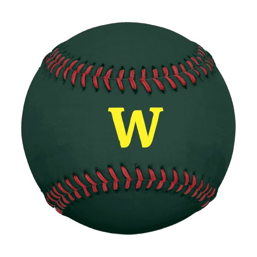 Moderne helle gelbe Anfangsbuchstaben Baseball (Vorderseite)