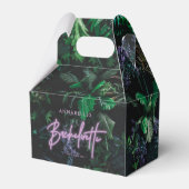 Moderne, helle lila, gürtelnere Bachelorette Geschenkschachtel (Rückseite)