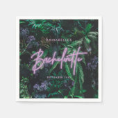 Moderne, helle lila, gürtelnere Bachelorette Serviette (Vorderseite)