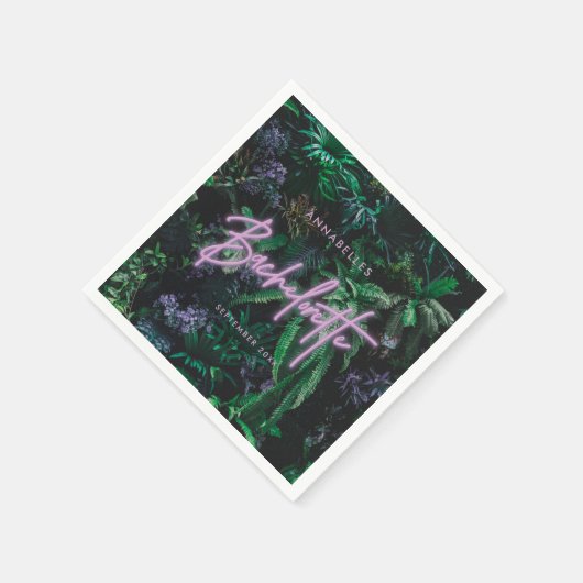 Moderne, helle lila, gürtelnere Bachelorette Serviette (Ecke)