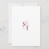 Moderne helle Luxe Pink Hochzeitseinladung Einladung (Rückseite)