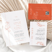 Moderne, helle Orangefarbene Blume Einladung zur H