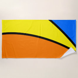 Moderne, helle Orangenblau Strandtuch