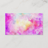 Moderne, helle, pastellfarbene Nebel Aquarellyoga Visitenkarte (Rückseite)