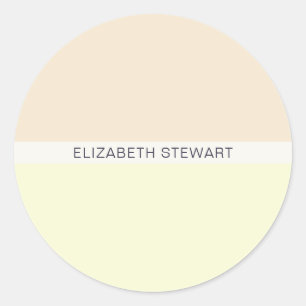 Moderne helle Pfirsich und gelbe Umschlag Aufklebe Runder Aufkleber