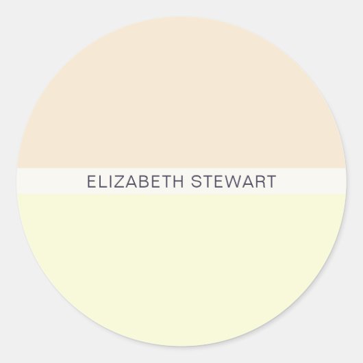 Moderne helle Pfirsich und gelbe Umschlag Aufklebe Runder Aufkleber (Vorderseite)