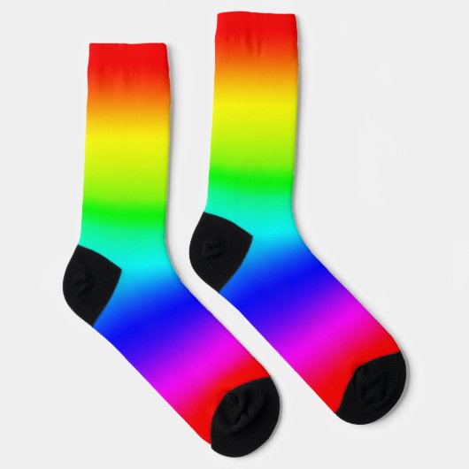 Moderne, helle Regenbogenfarben Socken (Rechts)