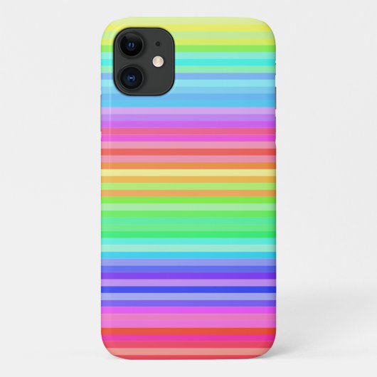 Moderne, helle Regenbogenstreifen Case-Mate iPhone Hülle (Rückseite)