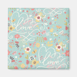 Moderne helle romantische Muster Magnet