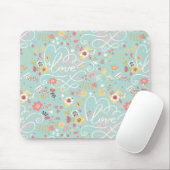 Moderne helle romantische Muster Mousepad (Mit Mouse)