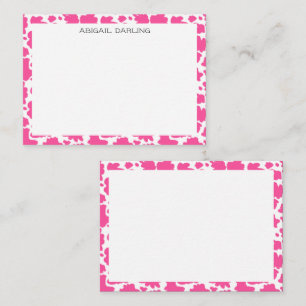 Moderne helle rosa Muster Mitteilungskarte