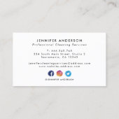 Moderne helle Rose Gold Clearing Services Visitenkarte (Rückseite)