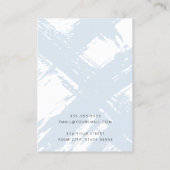 Moderne helle, staubblaue Pinselstriche Ohrkarte Visitenkarte (Rückseite)