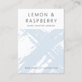 Moderne helle, staubblaue Pinselstriche Ohrkarte Visitenkarte (Vorderseite)