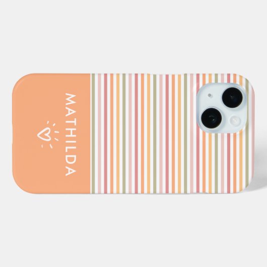 Moderne, helle Streifen Case-Mate iPhone Hülle (Rückseite (Horizontal))