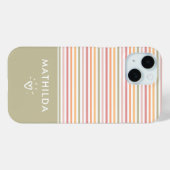 Moderne, helle Streifen Case-Mate iPhone Hülle (Rückseite (Horizontal))