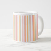 Moderne, helle Streifen Jumbo-Tasse (Vorderseite Rechts)