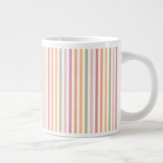 Moderne, helle Streifen Jumbo-Tasse (Rechts)