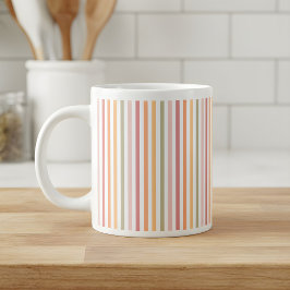 Moderne, helle Streifen Jumbo-Tasse