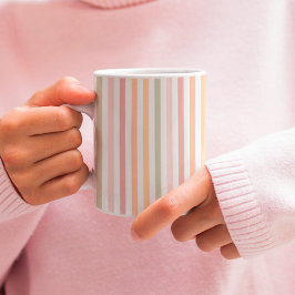 Moderne, helle Streifen Kaffeetasse