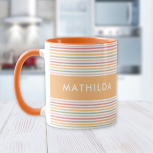 Moderne, helle Streifen Tasse