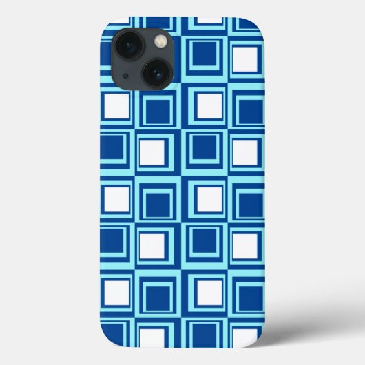 Moderne, helle und dunkle Quadrate mit weißem Hint Case-Mate iPhone Hülle (Rückseite)