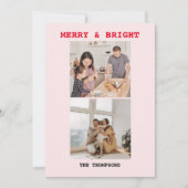 Moderne, helle Weihnachtskarten Feiertagskarte (Vorderseite)