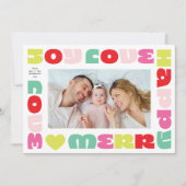 moderne, helle Wünsche | Weihnachten ein Foto (Vorderseite)