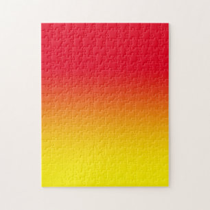 Moderne Helles Rot und Gelb Ombre Puzzle