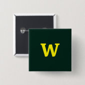 Moderne, hellgelbe Anfangsbuchstaben Button (Vorne & Hinten)