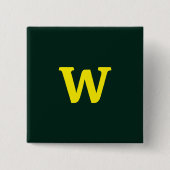 Moderne, hellgelbe Anfangsbuchstaben Button (Vorderseite)