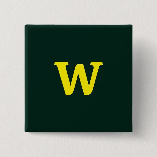 Moderne, hellgelbe Anfangsbuchstaben Button (Vorderseite)