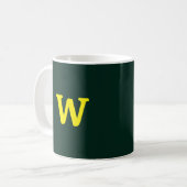 Moderne, hellgelbe Anfangsbuchstaben Kaffeetasse (Vorderseite Links)
