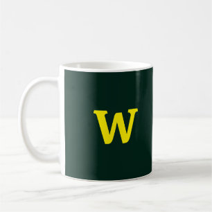 Moderne, hellgelbe Anfangsbuchstaben Kaffeetasse