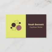 Moderne, hellgelbe, rustikal-braune Sitzgelegenhei Visitenkarte (Vorderseite)