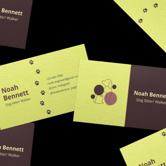 Moderne, hellgelbe, rustikal-braune Sitzgelegenhei Visitenkarte