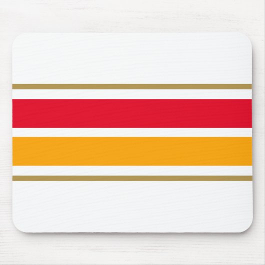 Moderne, hellgelbe Streifen auf weiß Mousepad (Vorne)