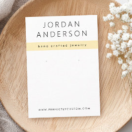 Moderne hellgelbe und weiße Ohrring-Grafikkarte Visitenkarte