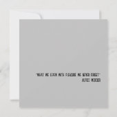 Moderne, hellgraue schwarze Buchstabenkarte Flat C Ankündigung (Rückseite)