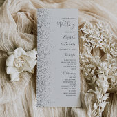 Moderne, hellgraue Silver Glitzer Edge Wedding