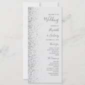 Moderne, hellgraue Silver Glitzer Edge Wedding (Vorderseite)