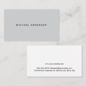 Moderne, hellgraue Visitenkarten Visitenkarte (Vorne/Hinten)