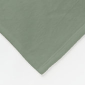 Moderne Hellgrüne Einfache Familienname Monogramm Fleecedecke (Ecke)