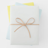 Moderne, hellgrüne, gelbe Farbe Geschenkpapier Set (Beispiel)