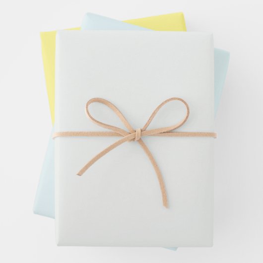 Moderne, hellgrüne, gelbe Farbe Geschenkpapier Set (Beispiel)