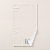 Moderne Hellgrüne Monogramm-Initialen Personalisie Badhandtuch Set (Handtuch)