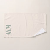 Moderne Hellgrüne Monogramm-Initialen Personalisie Badhandtuch Set (Handtuch)