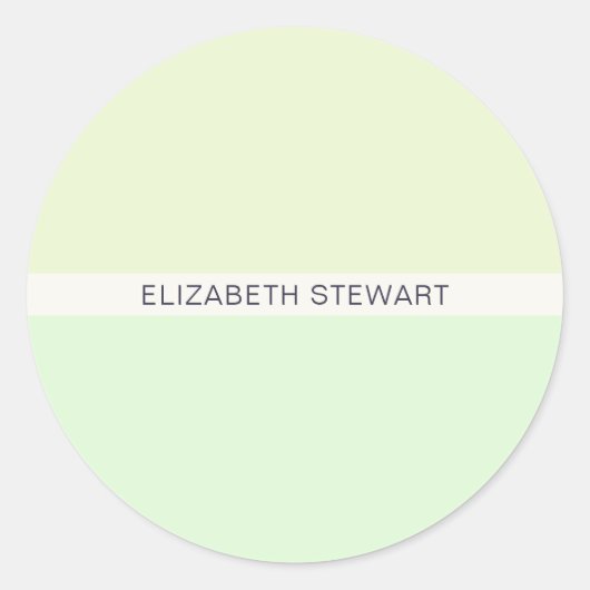 Moderne hellgrüne Umschlag Aufkleber (Vorderseite)