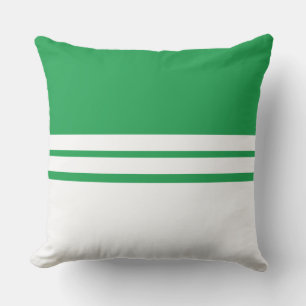 Moderne, hellgrüne, weiße Streifen Kissen