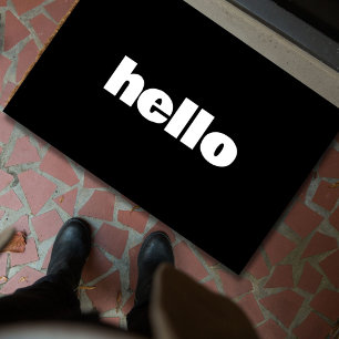 Moderne HELLO Fun Einfache Minimalistische Typogra Fußmatte